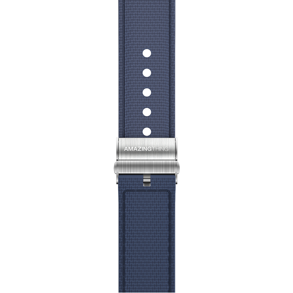 Apple Watch 7 45mm Uyumlu Amazingthing Titan Swift Deri Dokulu Silikon Kordon - 5