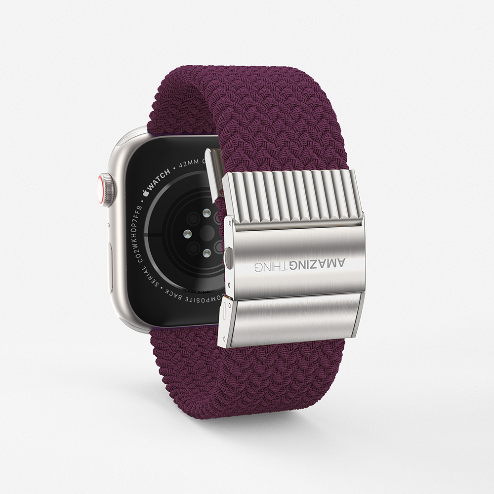 Apple Watch 7 41mm Uyumlu Amazingthing Titan Weave Örgü Sport Kordon - 5