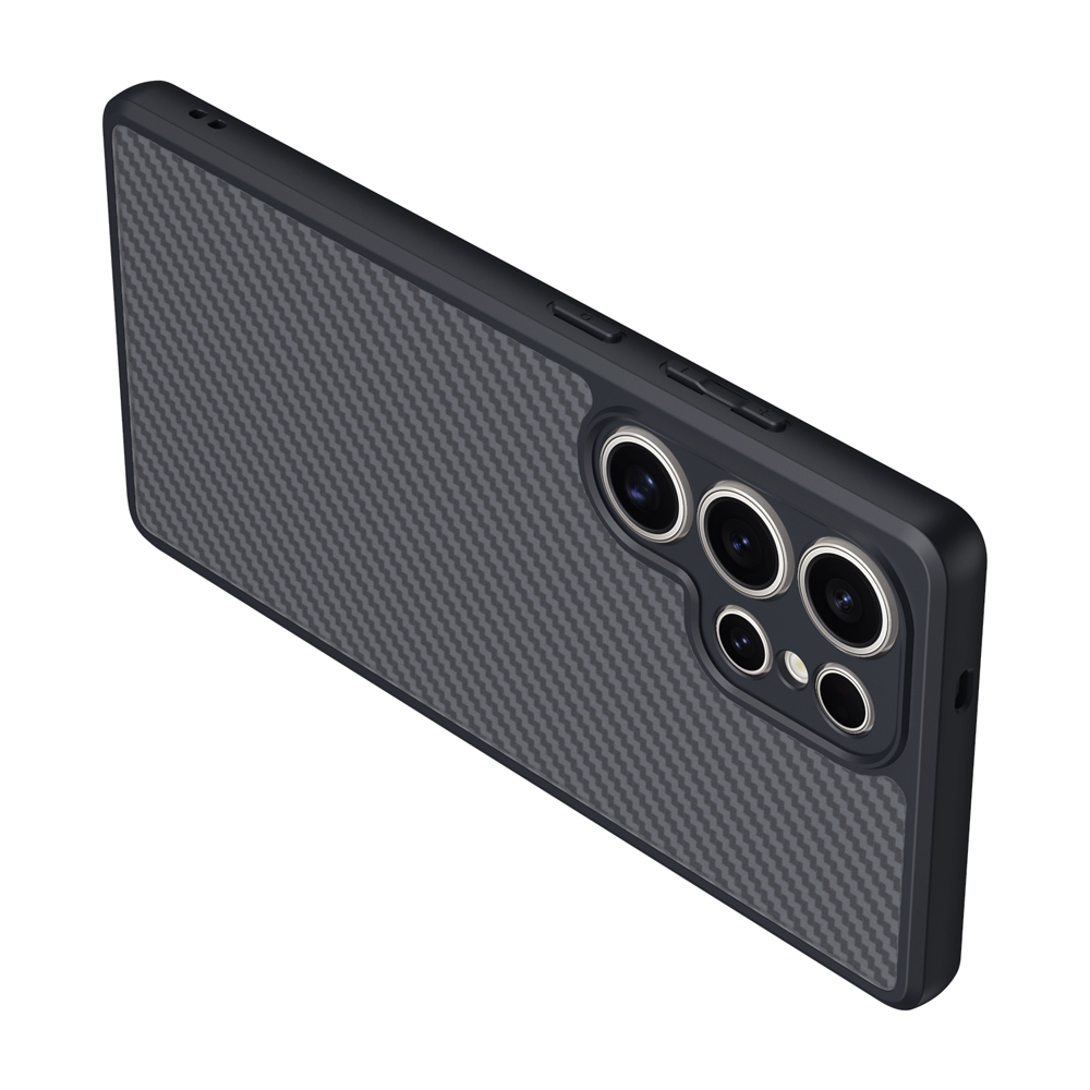 Samsung Galaxy S25 Uyumlu Ultra Kılıf Magsafe Şarj Özellikli Karbon Fiber Tasarımlı Zore Elnino Kapak - 5