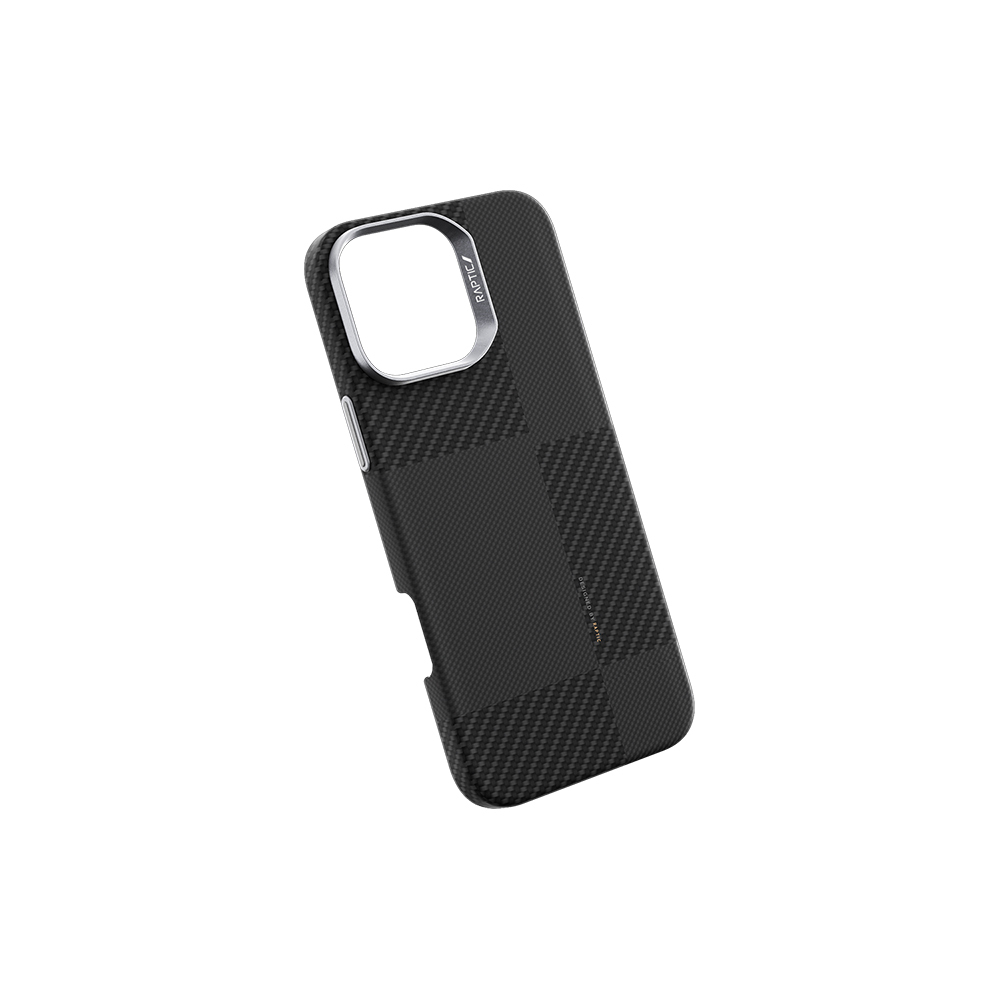 Apple iPhone 16 Pro Uyumlu Kılıf Magsafe Şarj Özellikli 600D Metal Kamera Çerçeveli Raptic Aramid Fiber Croxx Mondrian Serisi Kapak - 1