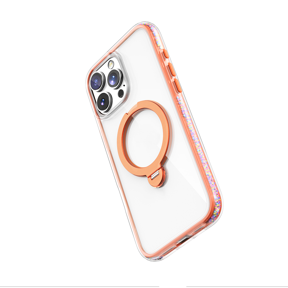 Apple iPhone 16 Pro Max Uyumlu Kılıf Magsafe Şarj Özellikli Raptic AirJoy Serisi Boncuk Tasarımlı 360 Derece Dönebilen Standlı Kapak - 2