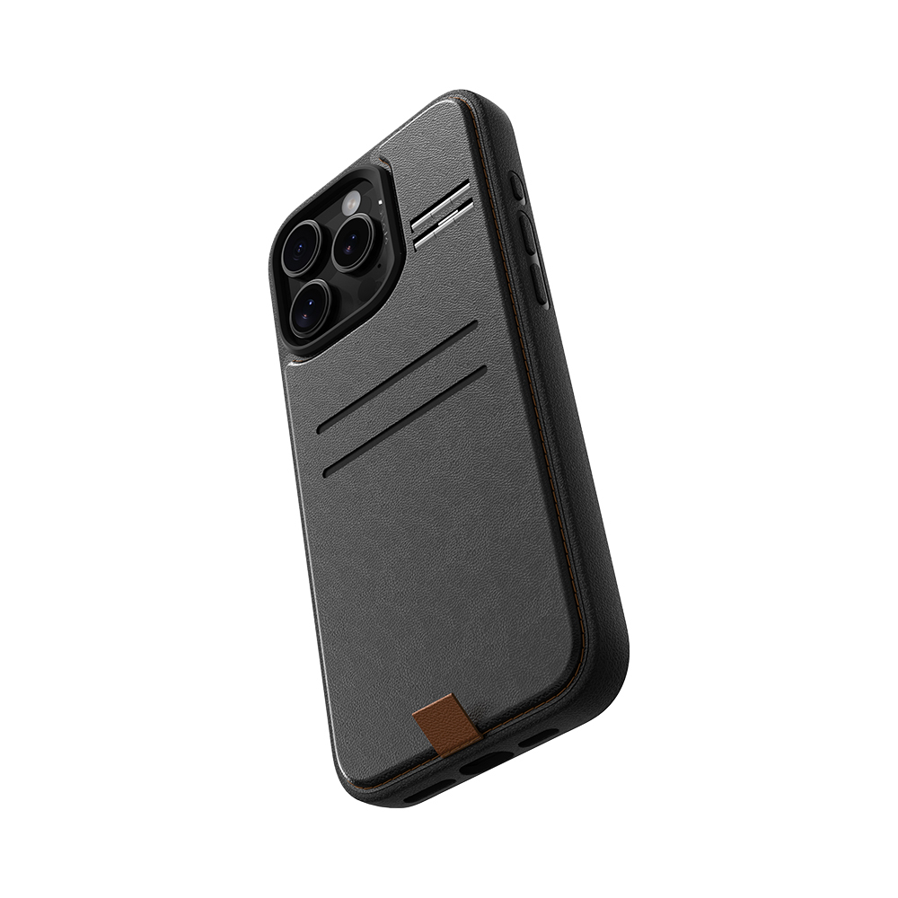 Apple iPhone 16 Pro Uyumlu Kılıf Magsafe Şarj Özellikli Raptic Slim Wallet Serisi Deri Görünümlü Kartlıklı Standlı Kapak - 7