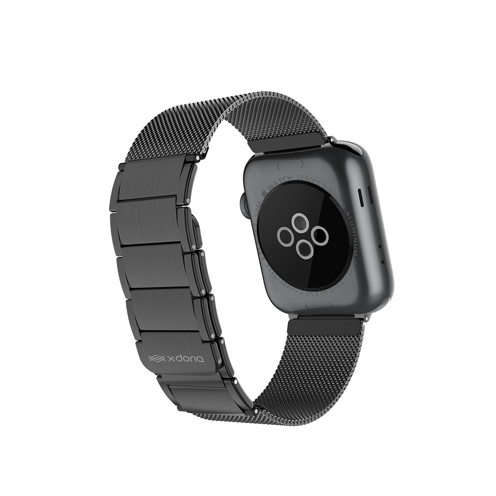 Apple Watch Ultra 49mm Uyumlu Raptic Classic Plus Serisi Magnetik Metal Hasır Kordon - 2