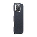 Apple iPhone 16 Pro Uyumlu Kılıf MagSafe Şarj Özellikli Aramid Fiber Pitaka Tactile Woven Monogram Serisi Kapak - 1