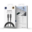 Wiwu Wi-C043E Starlink Serisi Type-C to Type-C Hızlı Şarj Özellikli Data ve Şarj Kablosu 60W 1M - 8