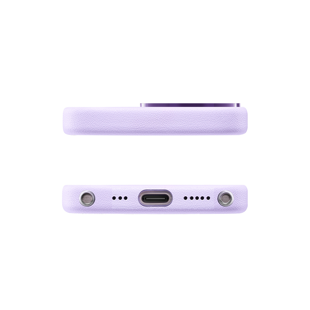 Apple iPhone 16 Pro Uyumlu Kılıf Magsafe Şarj Özellikli Standlı Suni Deri Tasarımlı Pynana Dancing Circle Serisi Kapak - 3