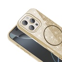 Apple iPhone 16 Pro Uyumlu Kılıf Magsafe Şarj Özellikli Parlayan Simli Zore Okso Kapak - 9