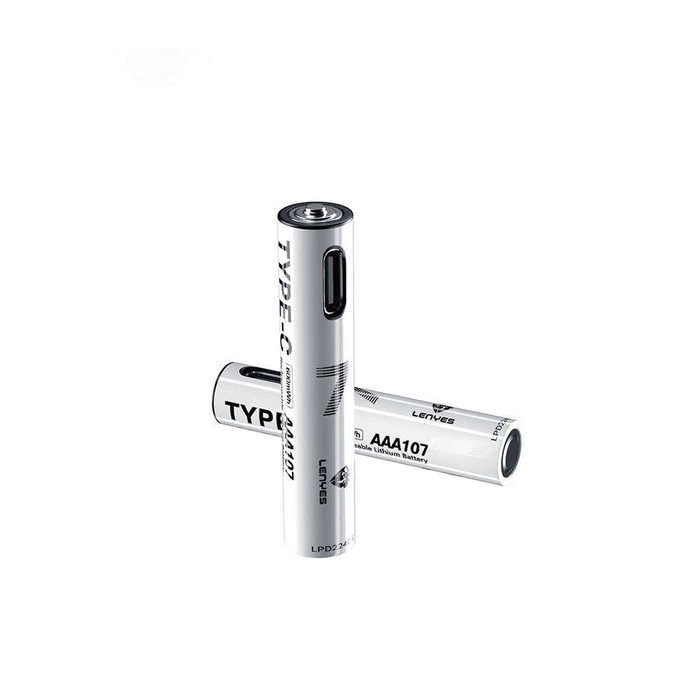 Lenyes AAA107 Type-C Şarj Portlu Şarj Edilebilir AAA Lityum-ion Pil 600mWh 1.5V 2 Adet - 4