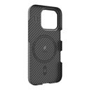Apple iPhone 16 Pro Uyumlu Kılıf Wiwu DCC-206 Magsafe Şarj Özellikli Kamera Standlı Aramid Fiber Tasarım Kevlar Kapak - 3