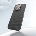Apple iPhone 16 Pro Max Uyumlu Kılıf Wiwu DCC-206 Magsafe Şarj Özellikli Kamera Standlı Aramid Fiber Tasarım Kevlar Kapak - 9