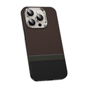 Apple iPhone 15 Pro Max Uyumlu Kılıf Magsafe Şarj Özellikli Karbon Fiber Tasarımlı Benks Prestige ArmorPro Kevlar Kapak - 1