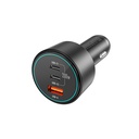 Wiwu Wi-QC026 Starship Serisi Hızlı Şarj Özellikli Dual Type-C + USB-A Portlu Araç Şarj Aleti 200W - 1