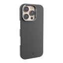 Apple iPhone 16 Pro Uyumlu Kılıf Wiwu DCC-208 Magsafe Şarj Özellikli Kamera Standlı Aramid Fiber Tasarım Kevlar Kapak - 1