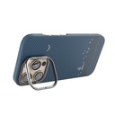 Apple iPhone 16 Pro Uyumlu Kılıf Wiwu DCC-209 Magsafe Şarj Özellikli Kamera Standlı Aramid Fiber Tasarım Kevlar Kapak - 2