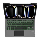 Apple iPad Air 10.9 2022 Uyumlu (10.Nesil) Wiwu MK-003 Gizli Kalem Bölmeli Klavyeli Standlı Kılıf - 4