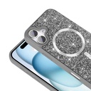 Apple iPhone 16 Pro Uyumlu Kılıf Pırlanta Tasarımlı Magsafe Şarj Özellikli Zore Mozaik Silikon Kapak - 3