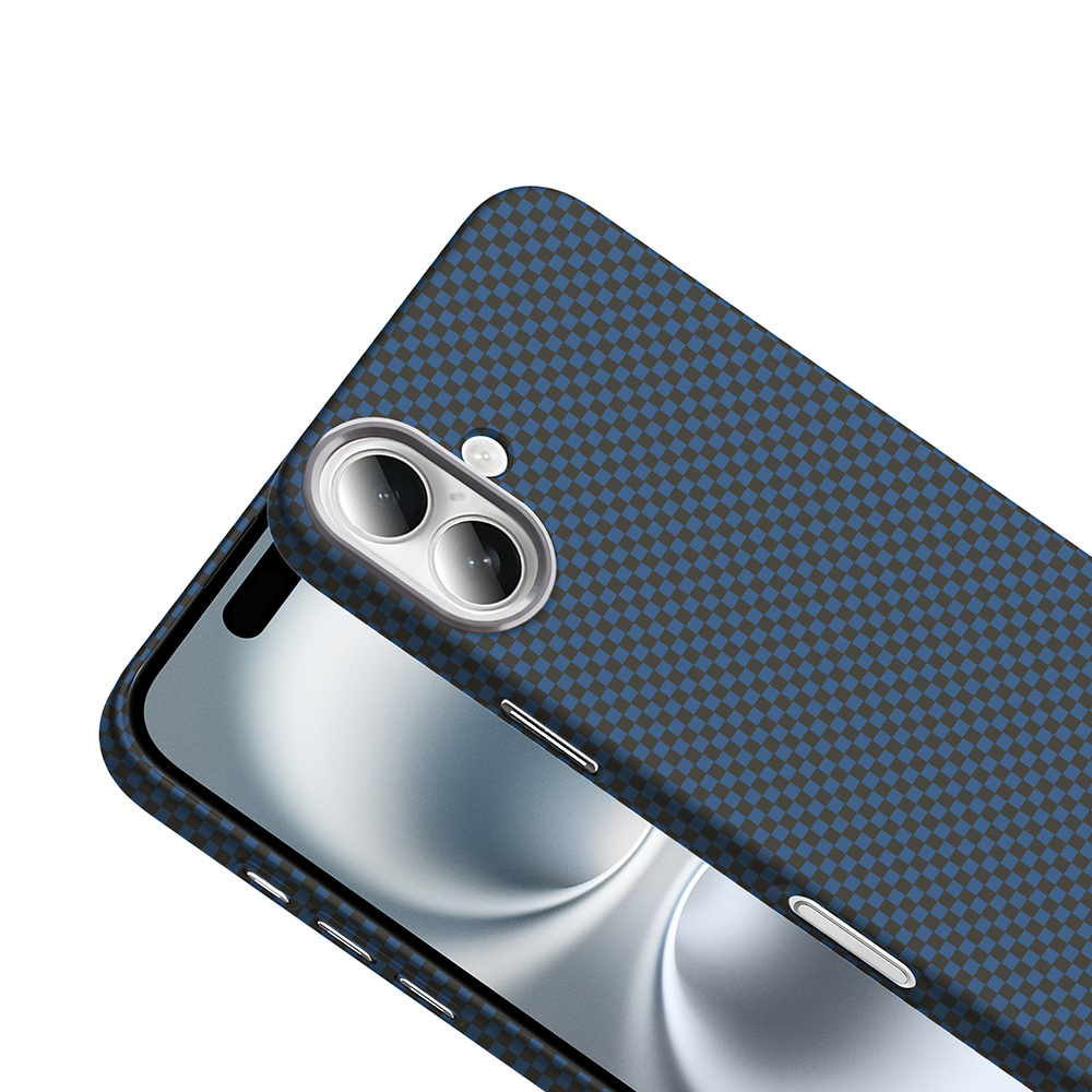 Apple iPhone 16 Plus Uyumlu Kılıf M-safe Şarj Özellikli Karbon Fiber Görünümlü Zore Gros Kapak - 10