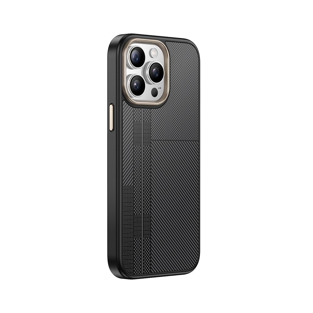Apple iPhone 15 Pro Uyumlu Kılıf M-safe Şarj Özellikli Karbon Fiber Görünümlü Zore Antina Kapak - 2