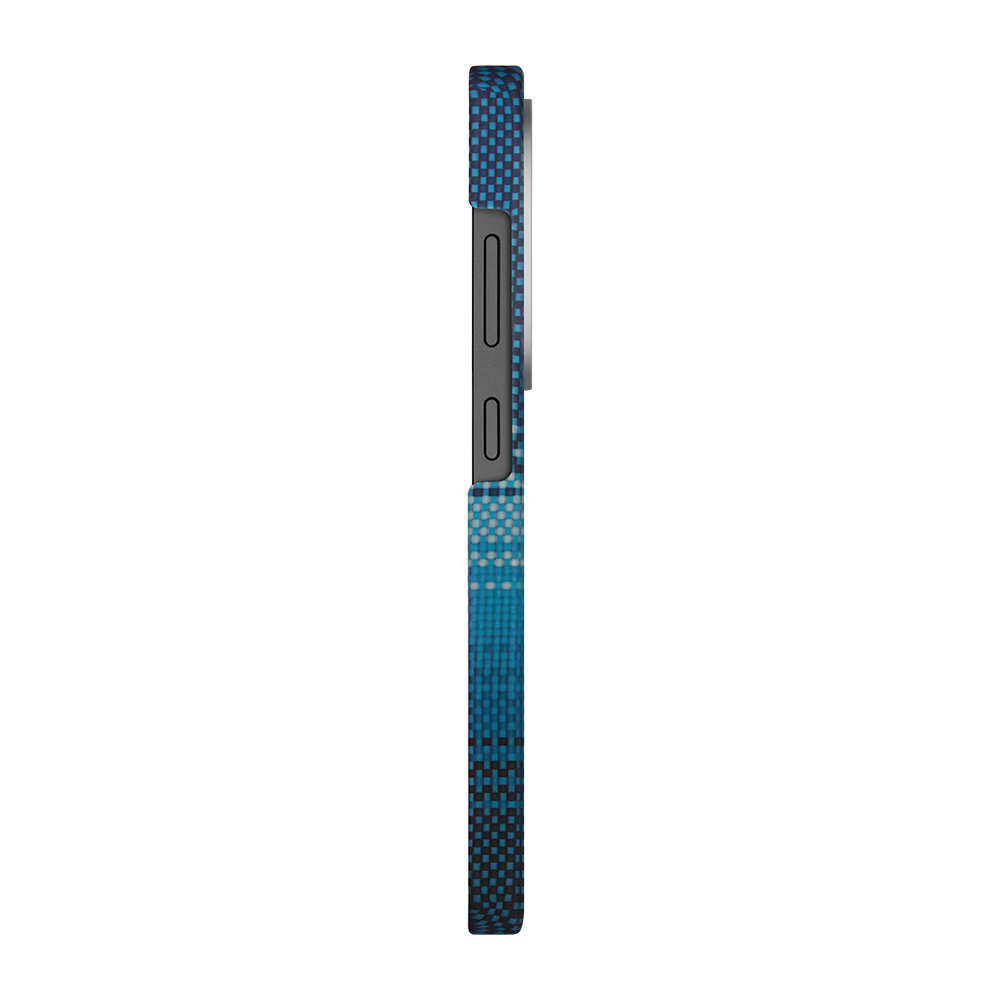 Samsung Galaxy S25 Ultra Uyumlu Kılıf M-safe Şarj Özellikli Aramid Fiber Pitaka Tactile Woven Sunset-Moonrise Serisi Kapak - 11