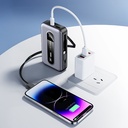 Lenyes PX1002D Dijital LED Göstergeli Teleskopik Type-C ve Lightning Kablolu Powerbank 35W 10.000mAh - 10