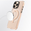 Apple iPhone 16 Pro Uyumlu Kılıf M-safe Şarj Özellikli Cam Arka Yüzey TPU Youngkit Gemstone Clear Serisi Kapak - 3