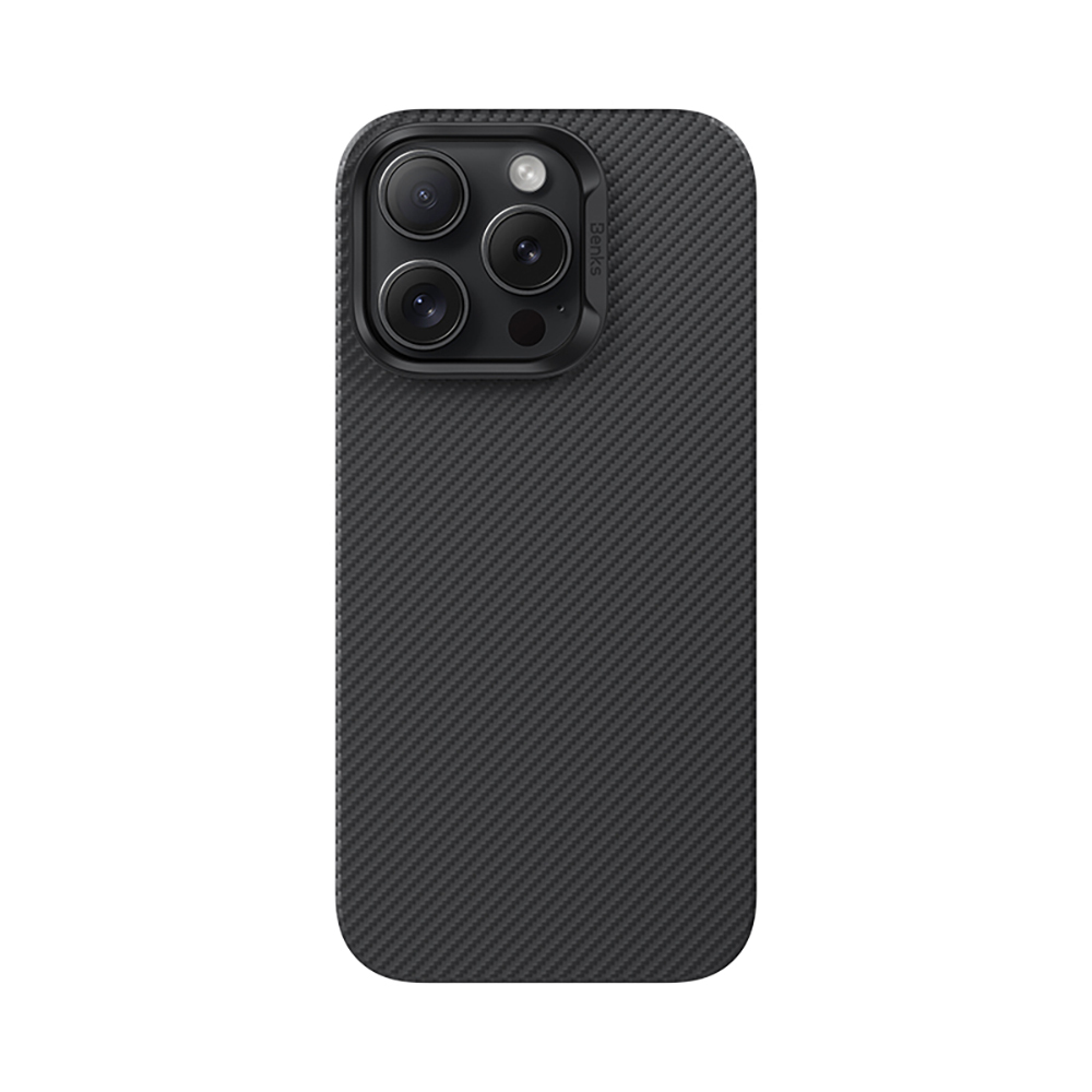 Apple iPhone 16 Pro Max Uyumlu Kılıf Benks M-safe Şarj Özellikli Metal Kamera Çerçeveli Magnetik ArmorAir 600D Kevlar Fiber Kapak - 1