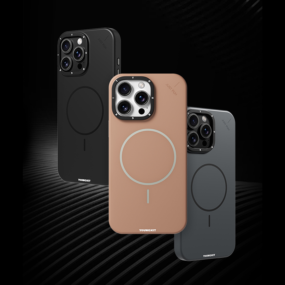 Apple iPhone 16 Pro Uyumlu Kılıf M-safe Şarj Özellikli Youngkit Dynamag Serisi Kapak - 9