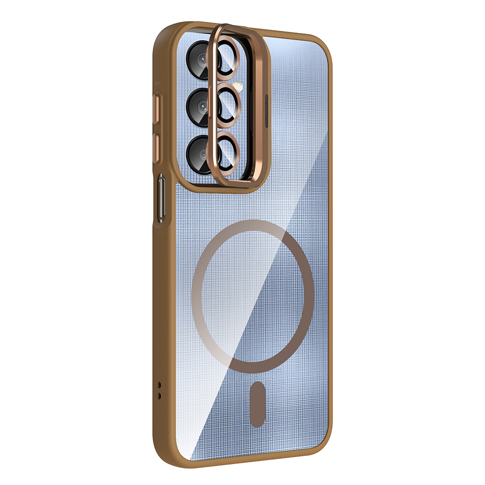 Samsung Galaxy A36 Uyumlu Kılıf Standlı ve Kamera Lens Hediyeli M-Safe Şarj Özellikli Zore Etro Kapak - 5
