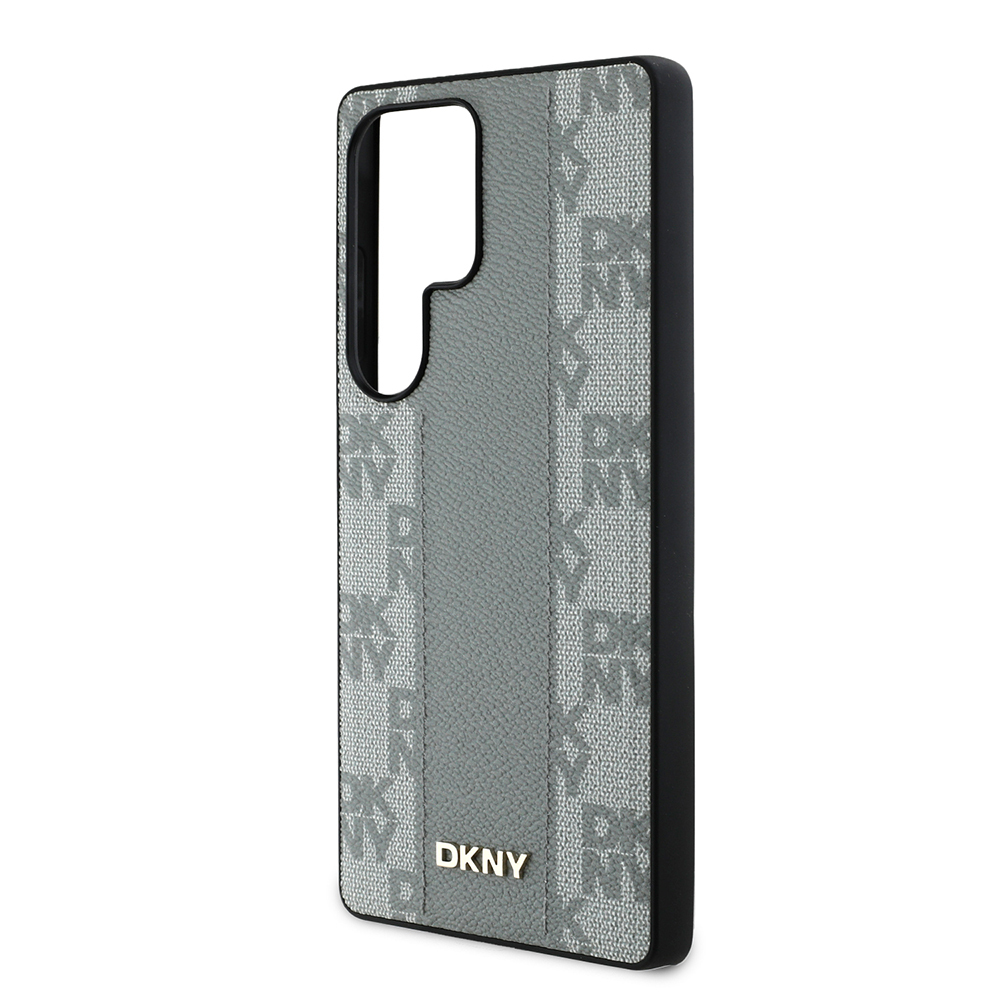 Samsung Galaxy S25 Ultra Uyumlu Kılıf DKNY Orjinal Lisanslı M-safe Şarj Özellikli 3D Yazılı Checkered Pattern Kapak - 11