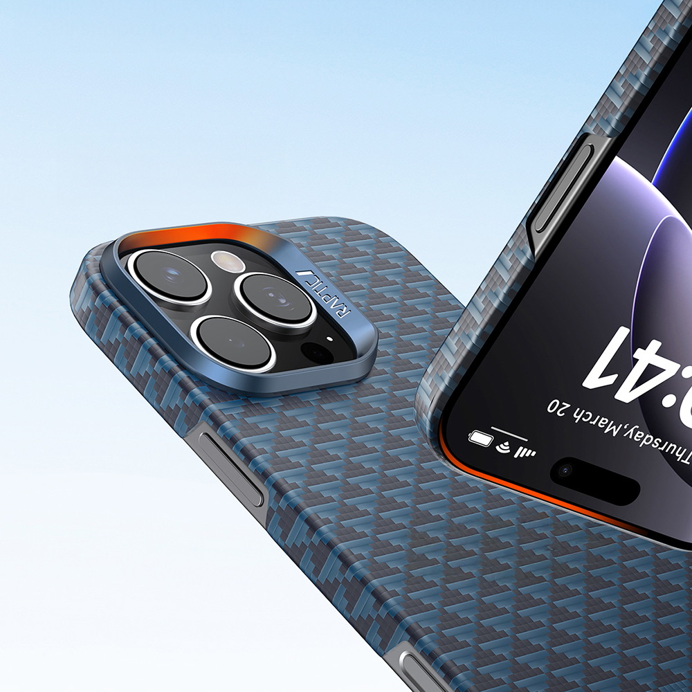Apple iPhone 16 Pro Max Uyumlu Kılıf M-safe Şarj Özellikli Raptic Aramid Skin Origin Serisi Kapak - 19