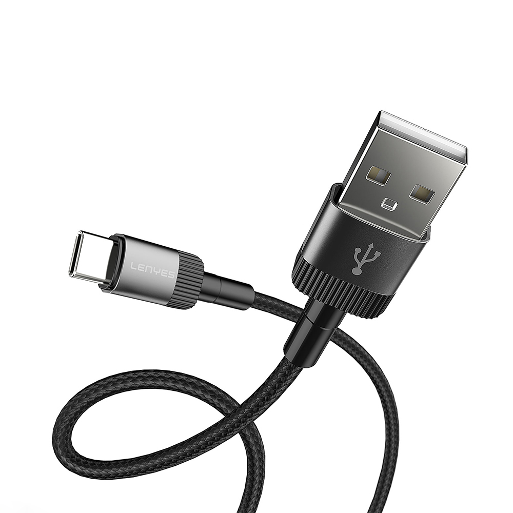 Lenyes LC546 USB-A to Type-C Örgü Tasarımlı Hızlı Şarj Özellikli Data ve Şarj Kablosu 12W 1M - 1