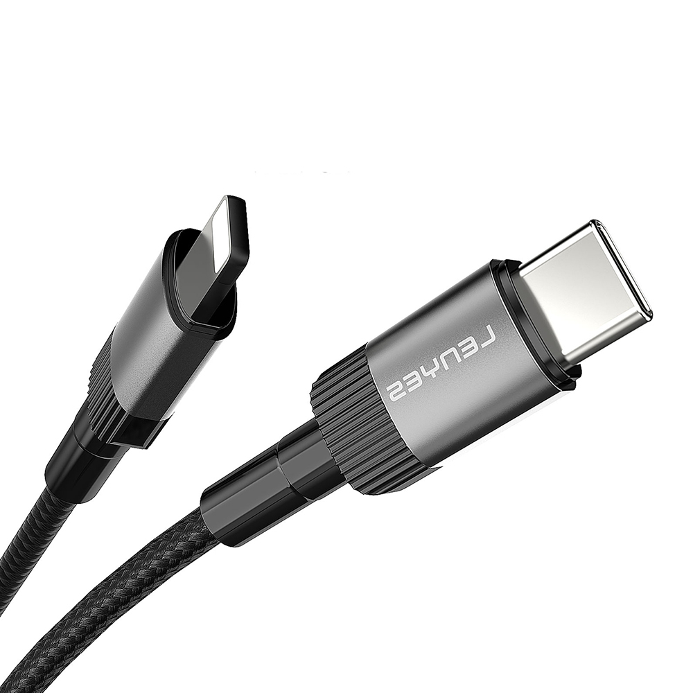 Lenyes LC546 Type-C to Lightning Örgü Tasarımlı Hızlı Şarj Özellikli Data ve Şarj Kablosu 27W 1M - 4