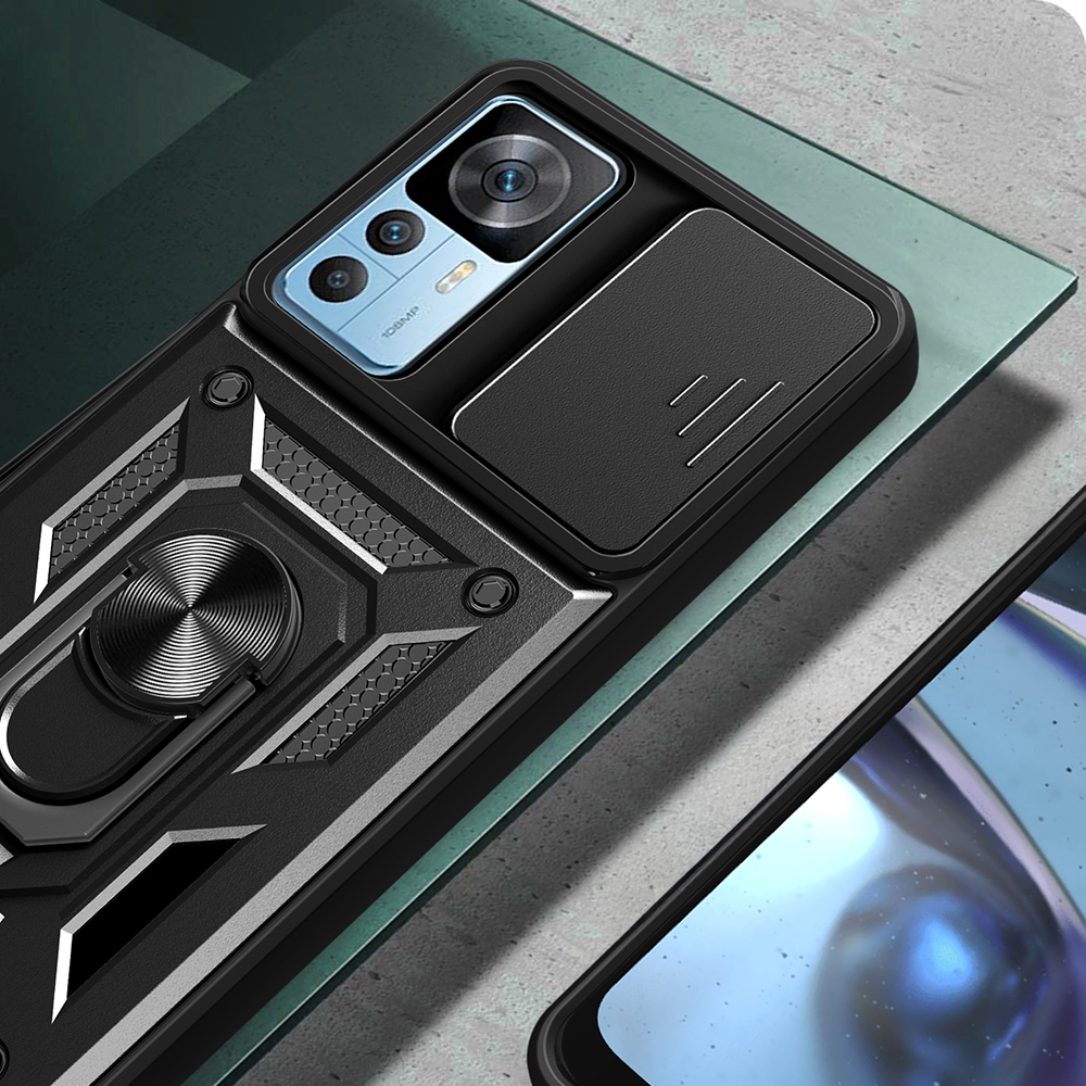 Xiaomi Mi 12T Uyumlu Kılıf Magnetik Standlı Kamera Korumalı Zore Sürgülü Vega Kapak - 5