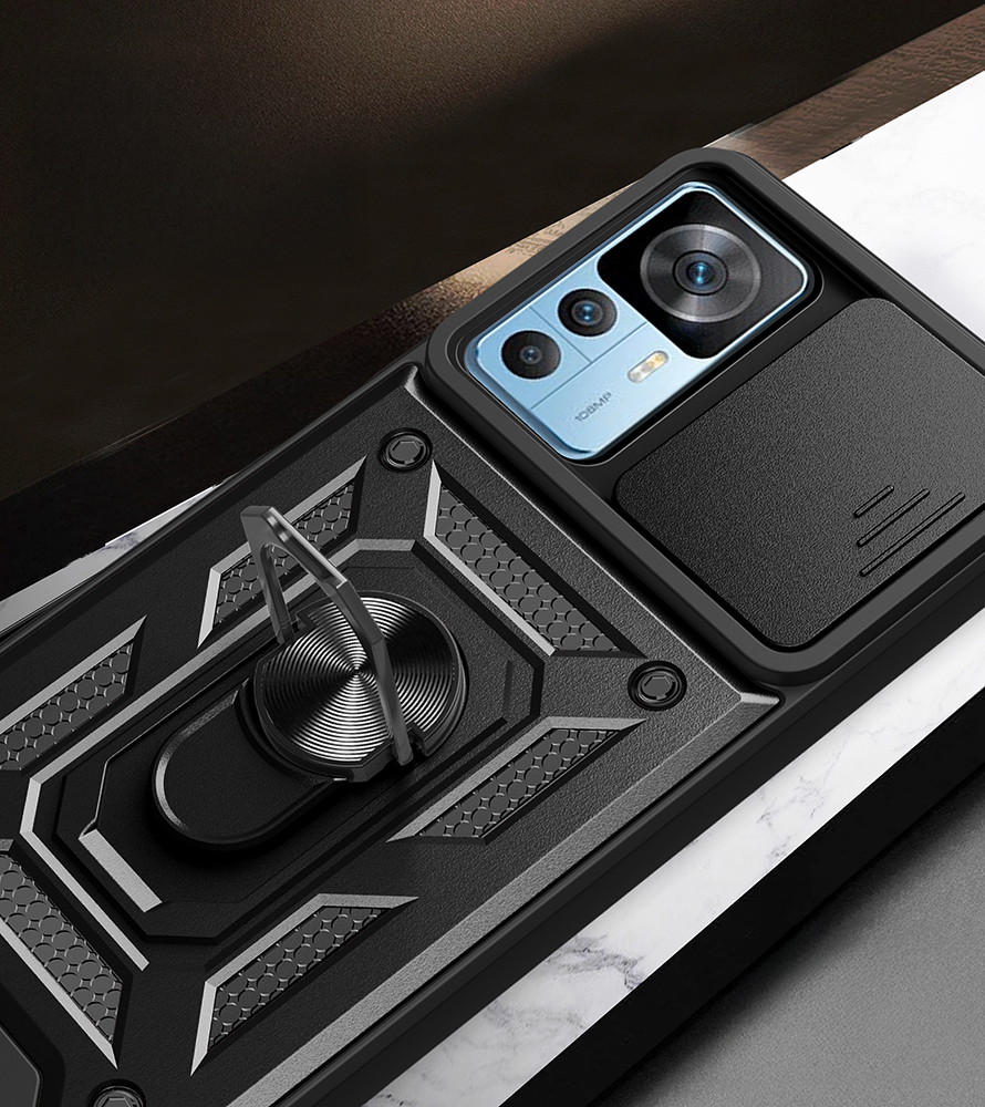 Xiaomi Mi 12T Uyumlu Kılıf Magnetik Standlı Kamera Korumalı Zore Sürgülü Vega Kapak - 7