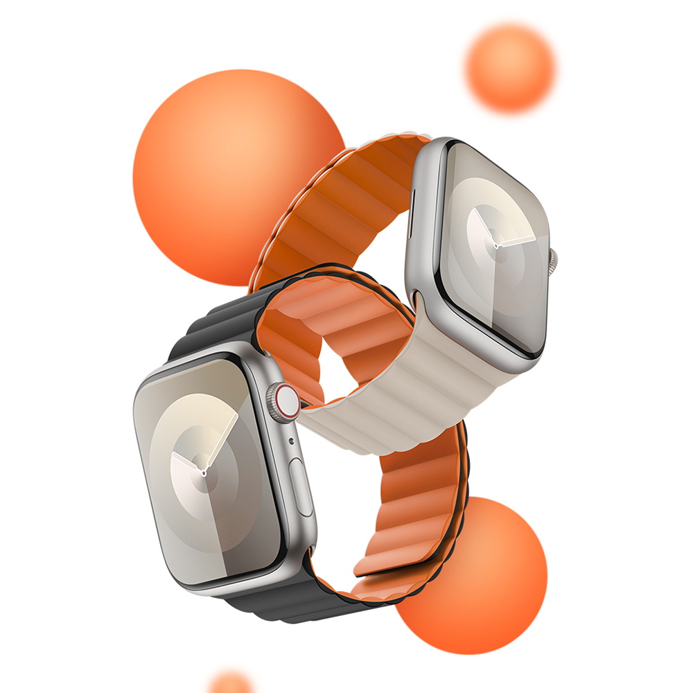 Apple Watch 44mm Uyumlu Benks Magnetik Tak Çıkar Silikon Strap Kayış - 3