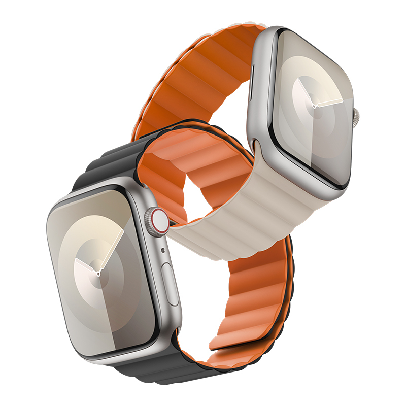 Apple Watch 7 45mm Uyumlu Benks Magnetik Tak Çıkar Silikon Strap Kayış - 1