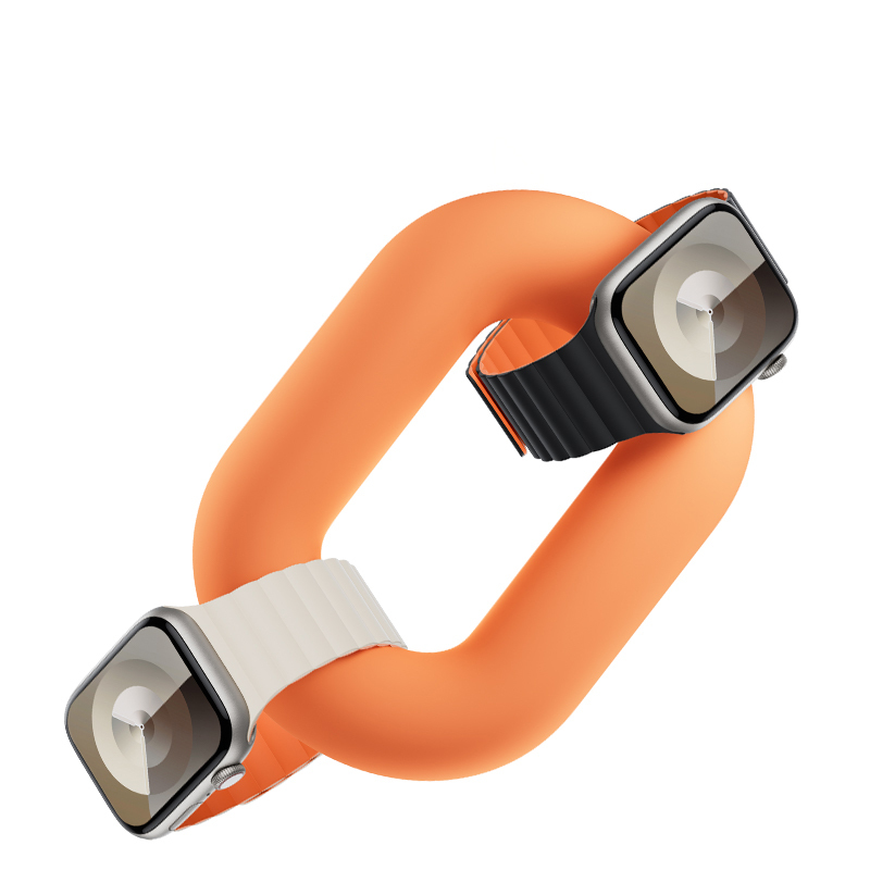 Apple Watch 10 46mm Uyumlu Benks Magnetik Tak Çıkar Silikon Strap Kayış - 4