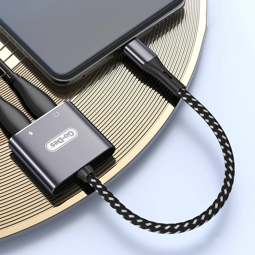 Go Des GD-UC161 2in1 Type-C To 3.5mm Hi-Fi Aux Çevirici Ses Adaptörü - 1