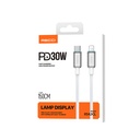 Recci RS42CL Lamp Display Serisi Type-C to Lightning PD 30W Hızlı Şarj Özellikli Data ve Şarj Kablosu 1.5M - 8
