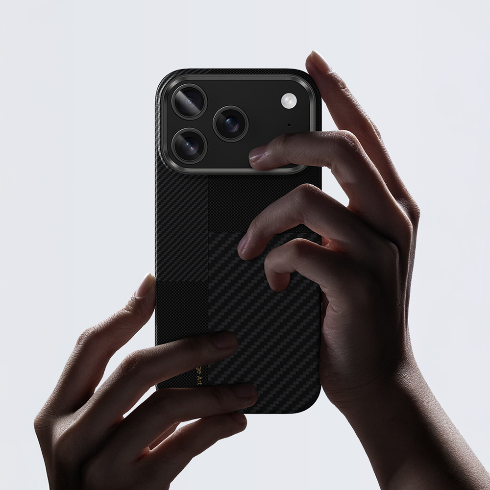 Apple iPhone 17 Pro Max Kılıf M-safe Şarj Özellikli Karbon Fiber Benks Montage ArmorAir Kevlar Kapak - 5