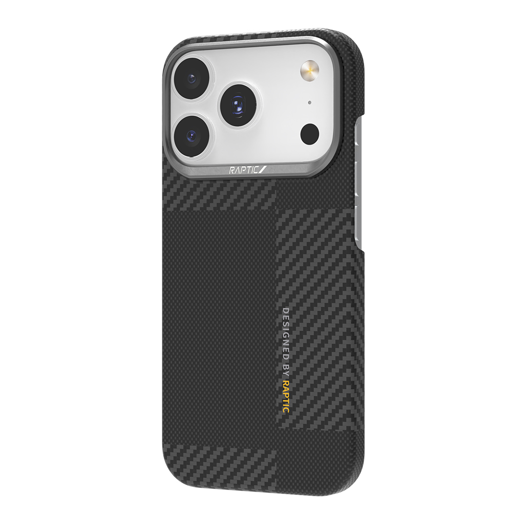 Apple iPhone 17 Pro Kılıf M-safe Şarj Özellikli 600D Metal Kamera Çerçeveli Raptic Aramid Fiber Geotik Serisi Kapak - 3
