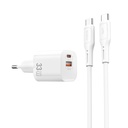Wiwu Wi-G018 Cube Serisi Type-C to Type-C GaN Tech PD Hızlı Şarj Özellikli Kablolu Şarj Seti 33W - 1