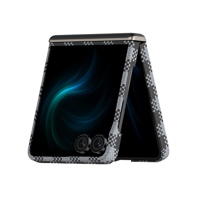 Samsung Galaxy Z Flip Uyumlu 7 Kılıf M-safe Şarj Özellikli Ekose Tasarımlı Benks ArmorAir ArmorVichy Kevlar Kapak - 1