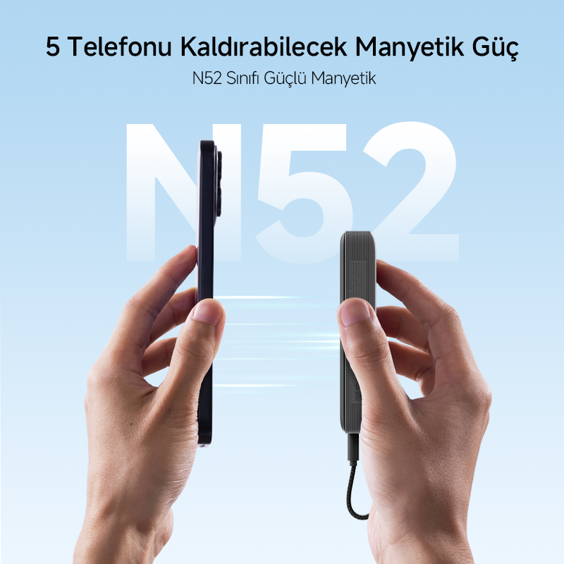 CUKTECH MagSafe Power Bank CP12 10000 mAh | 20 W Kablosuz Hızlı Şarj | iPhone 12/13/14/15/16/17 Serisi ile Uyumlu Taşınabilir Şarj Cihazı