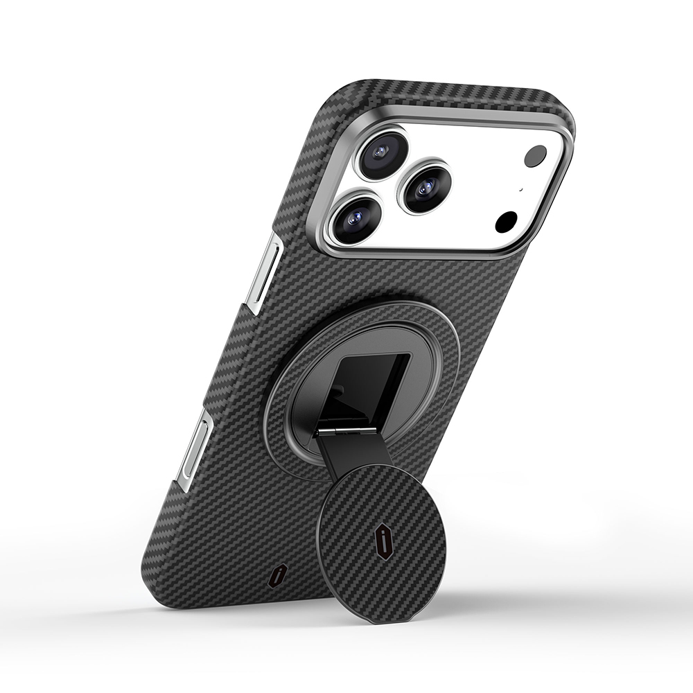 Wiwu Warriors Serisi Aramid Fiber 360 Derece Dönebilen Magnetik Ring Stand Telefon Tutucu - 5