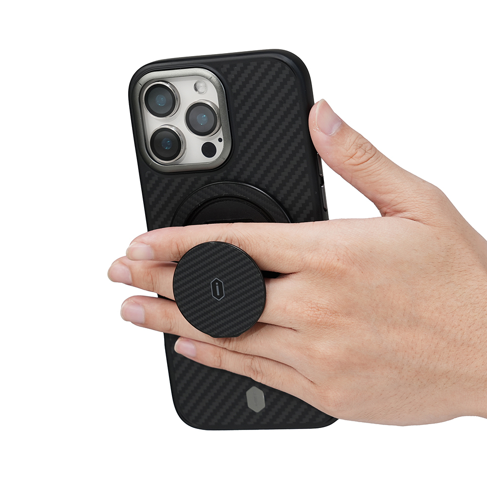 Wiwu Warriors Serisi Aramid Fiber 360 Derece Dönebilen Magnetik Ring Stand Telefon Tutucu - 7
