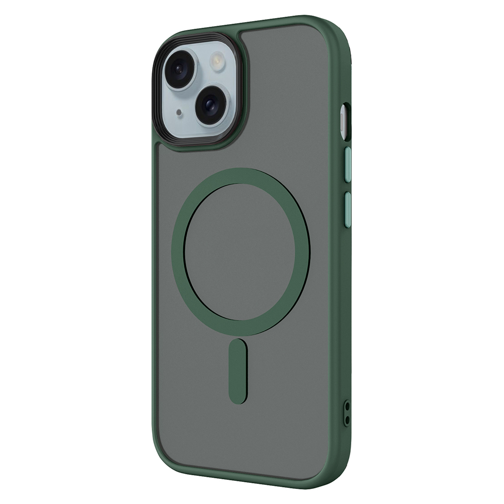 Apple iPhone 15 Plus Uyumlu Kılıf Mat Arka Yüzey Wireless Şarj Özellikli Zore Flet M-safe Kapak - 4