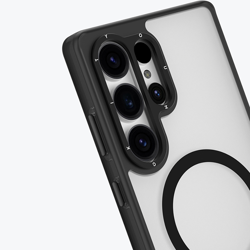 Samsung Galaxy S25 Ultra Uyumlu Kılıf M-safe Şarj Özellikli Cam Arka Yüzey TPU Youngkit Gemstone Serisi Kapak - 10