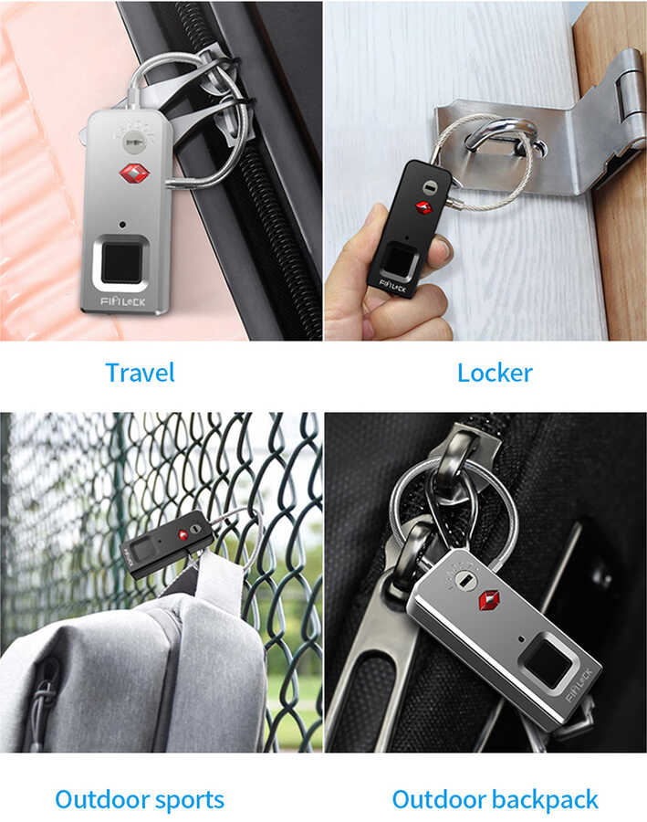 Wiwu S6 Parmak İzi Okuyuculu Asma Kilit - 4