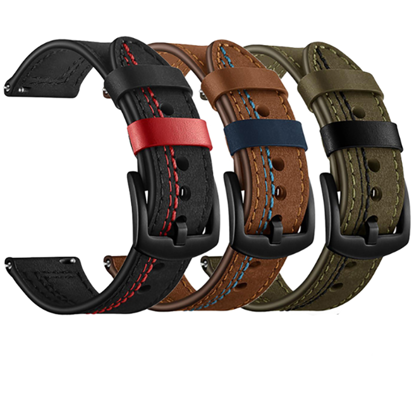 ​​Samsung Galaxy Watch 42mm Uyumlu (20mm) KRD-19 Deri Kordon - 2